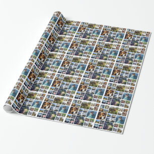 24 Fun Photos in Collage Personalized Wrapping Paper