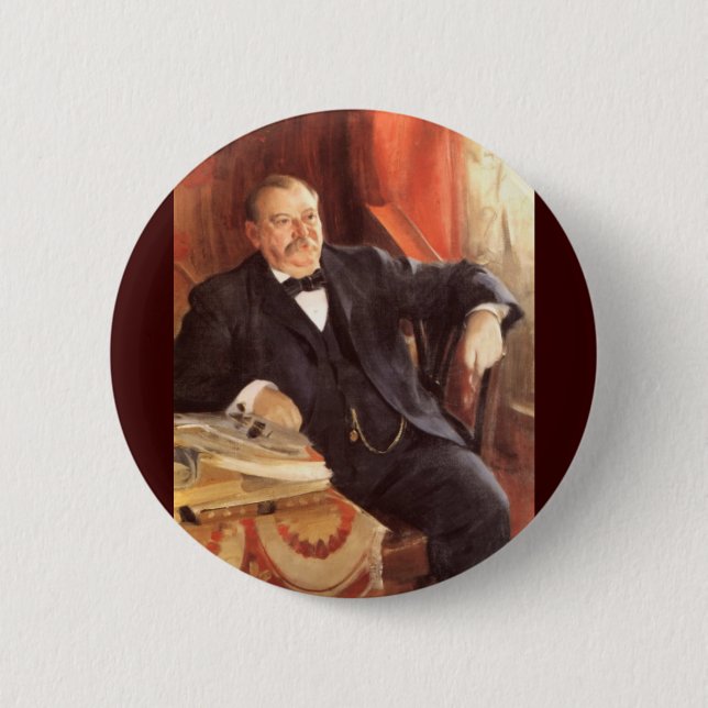 24 Grover Cleveland1 2 Inch Round Button (Front)