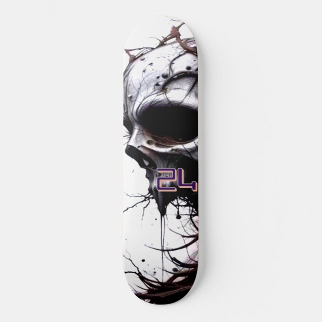 24 Hard Lines | Deathmask Deck – The Rebuild Begin Skateboard (Front)