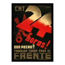 24 Horas Spanish Civil War Propaganda Poster