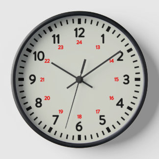 24-Hour School Clock