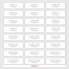 24 Individual Wedding Guest Address Labels