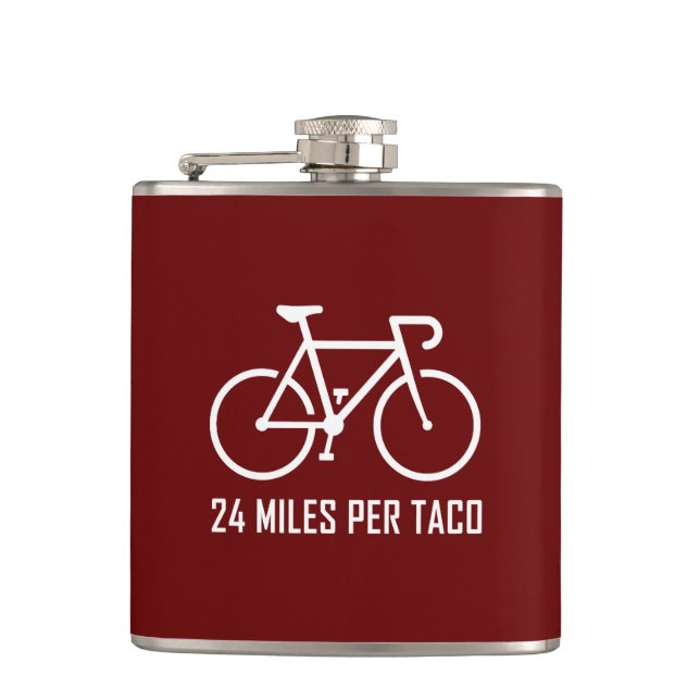 24 Miles Per Taco Hip Flask (Front)