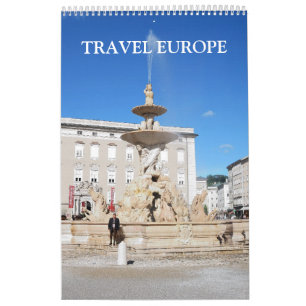 24 mois Travel Europe Calendrier d'une page