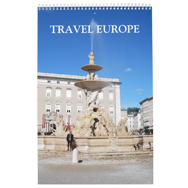 24 month Travel Europe Single Page Calendar (Cover)