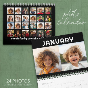 24 Photo - 2 Per Month Modern Family Calendar