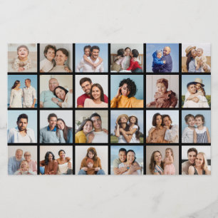 24 Photo Collage Editable Colour Card/Flyer