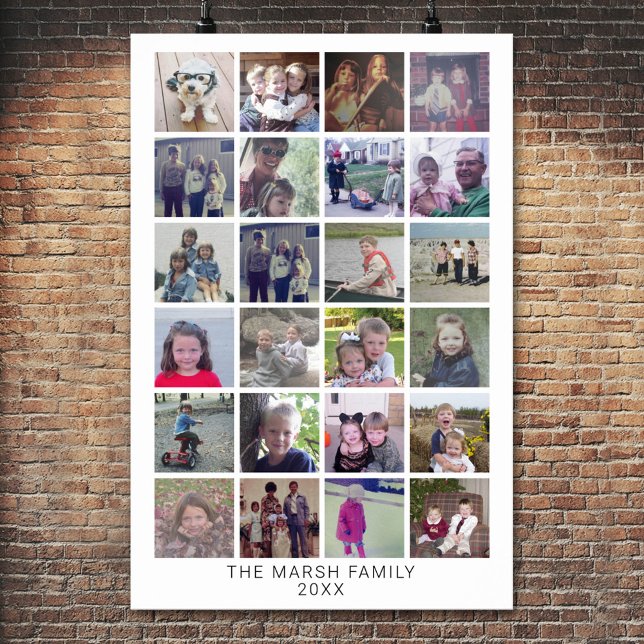 24 Photo Collage Montage - Modern Family Poster (Custom Poster)