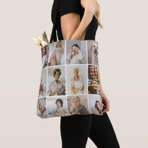 24 Photo collage template personalized Tote Bag
