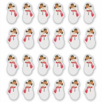 24 Piece Snowman Sticker