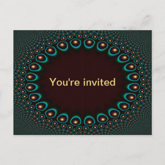 24 Point Circular Frame Invitation Postcard