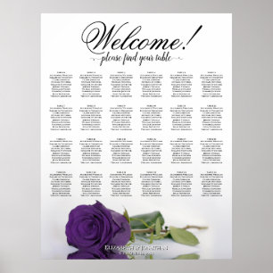 24 Tableau Royal Purple Rose Mariage Siège