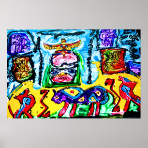 24" X 16" PURPLE BUFFALO MATTE ART POSTER