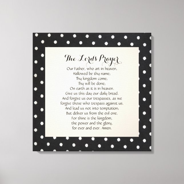 24 x 24 The Lord's Prayer  Canvas Print (Front)