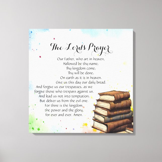 24 x 24 The Lord's Prayer  Canvas Print (Front)