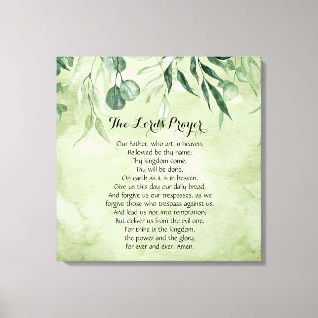 24 x 24 The Lord's Prayer  Canvas Print (Front)