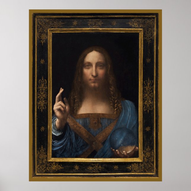24" x 31" Salvator Mundi by Leonardo da Vinci Poster (Front)