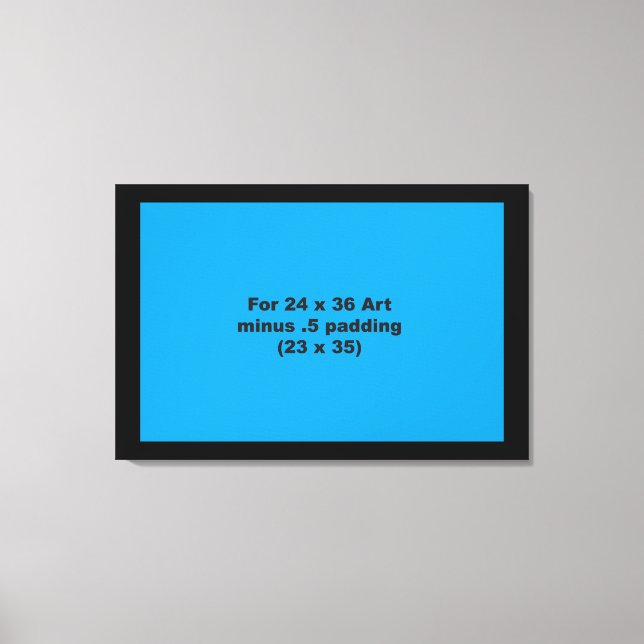 24 x 36 Thick Canvas Wrap Template Horizontal Fit (Front)