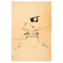 24'' x 36'' Woman in Wicker