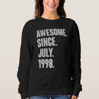 24 Year Old 24th Birthday Awesome Since July 199 Sweatshirt