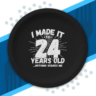 24 Year Old Birthday - Funny 24th Birthday Meme Paper Plate