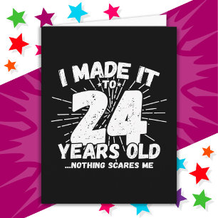 24 Year Old Sarcastic Meme Funny 24th Birthday Card
