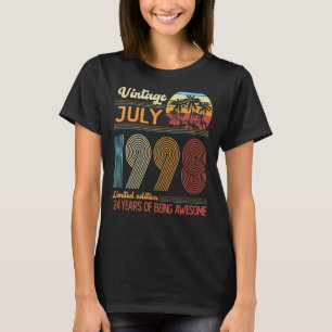 24 Year Old Vintage July 1998  24th Bday T-Shirt