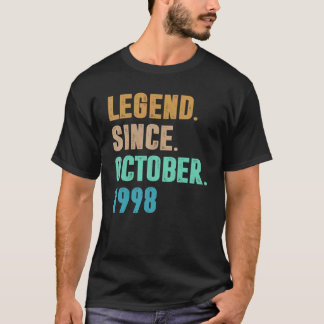 24 Years Old Legend Since October 1998 24th Birth T-Shirt