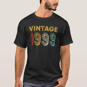 24 Years Old   Retro Vintage 1999 24th Birthday T-Shirt