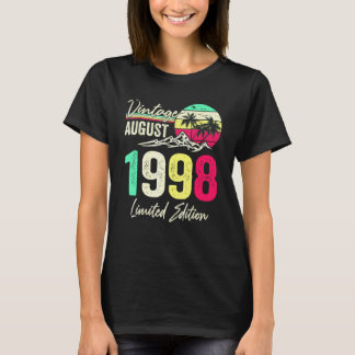 24 Yr Old Vintage August 1998  24th Birthday T-Shirt