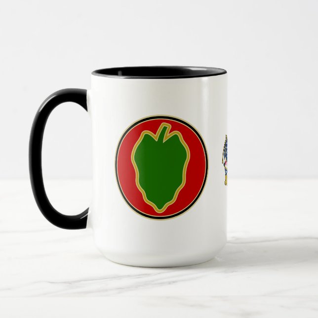 24e ID Service d'identification Badge Mug (Gauche)