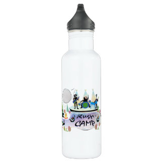 24oz Water Bottle White RushCamp!