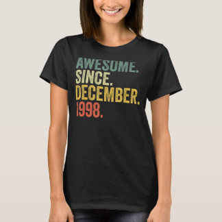 24th Birthday Awesome Since December 1998 24 Year T-Shirt