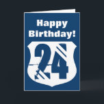 24th Birthday card<br><div class="desc">Cool Birthday card for boys like son or grandson. Customize age number.</div>