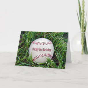 24th Birthday with baseball Card