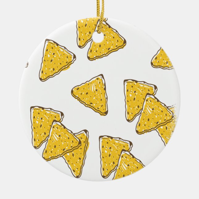 24th February - Tortilla Chip Day Ceramic Ornament (Front)