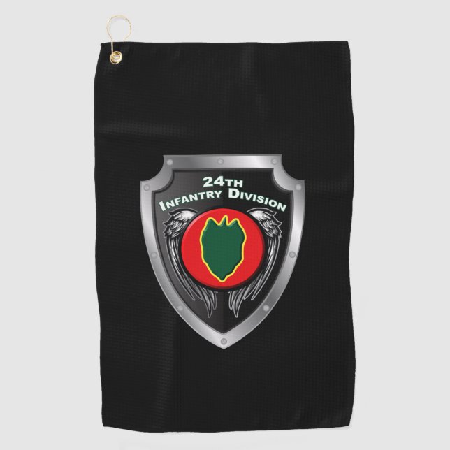 24th Infantry Division Customized Shield Golf Towel (Front)