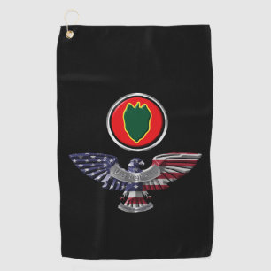 24th Infantry Division Eagle Veteran Golf Towel
