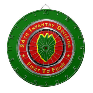 24th Infantry Division “First To Fight” Dartboard