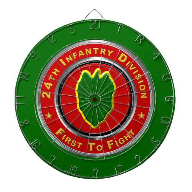 24th Infantry Division “First To Fight” Dartboard (Front)