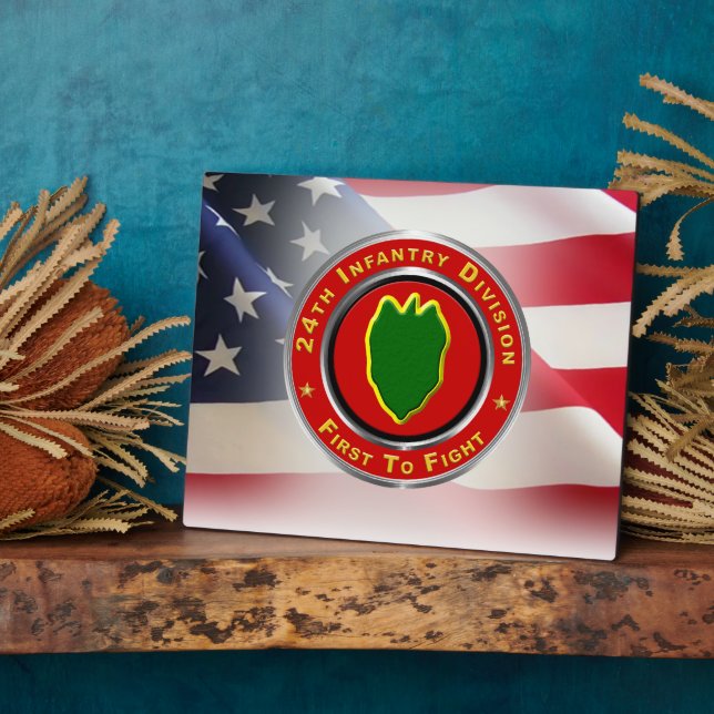 24th Infantry Division “First To Fight” Plaque (Side)