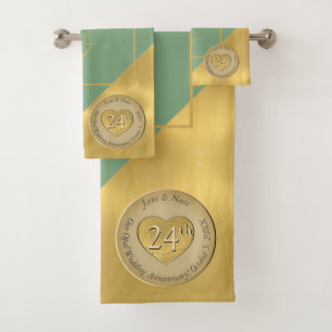 24th Opal Anniversary Towel