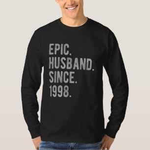 24th Wedding Aniversary For Him Epic Husband Sinc T-Shirt