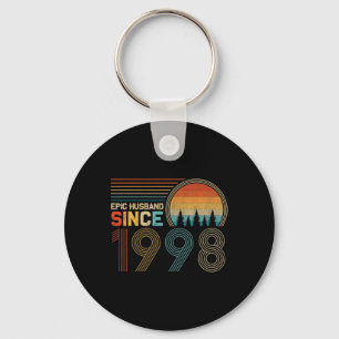 24th Wedding Anniversary for Him Epic Husband Sinc Keychain