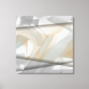 24x24" Sandy Tornado Trend Abstract Art Beige Canvas Print