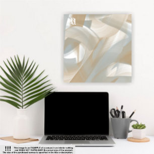 24x24" Sandy Tornado Trend Abstract Art Beige Canvas Print
