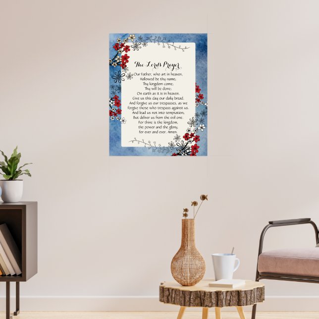 24x30 The Lord's Prayer Poster Print (Living Room 3)
