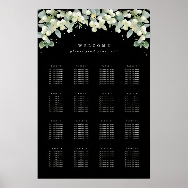 24x36" 16 Tableaux de 8 places Poster de la carte (Devant)
