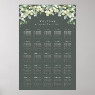 24x36" 25 Tableaux de 8 places Poster