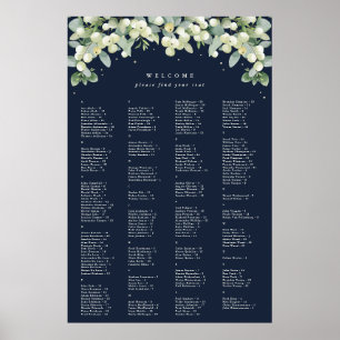 24x36" Alphabetical Seating Chart for 200 People
